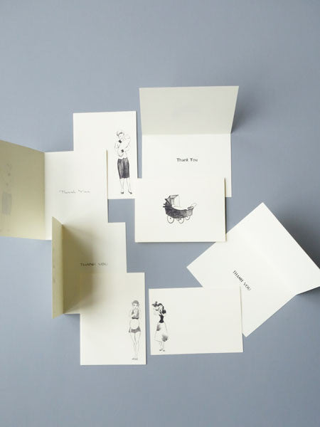 Retro Baby Thank You Notes Set of 8