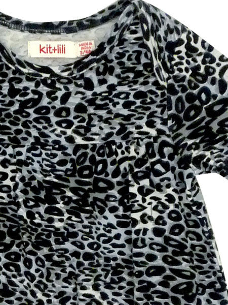Kit+Lili Miki Leopard Print Baby Romper