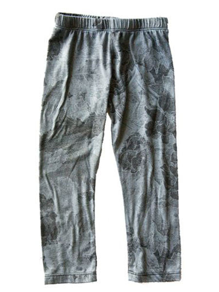 Mimi & Maggie Vintage Rose Leggings Gray Baby, Toddler, Girls