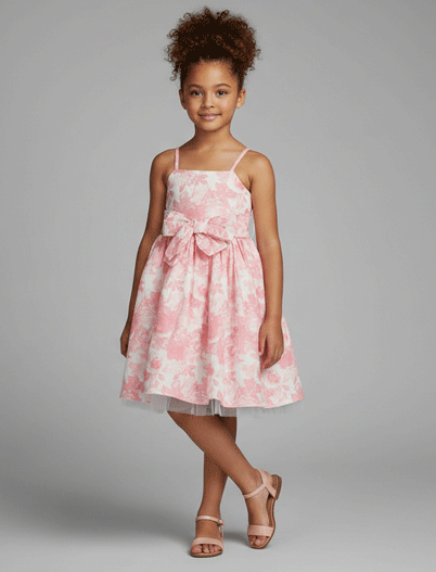 shop girls dress Flower Embroidered Lace Rayon jacquard Girls Dresses - Youth Sizes