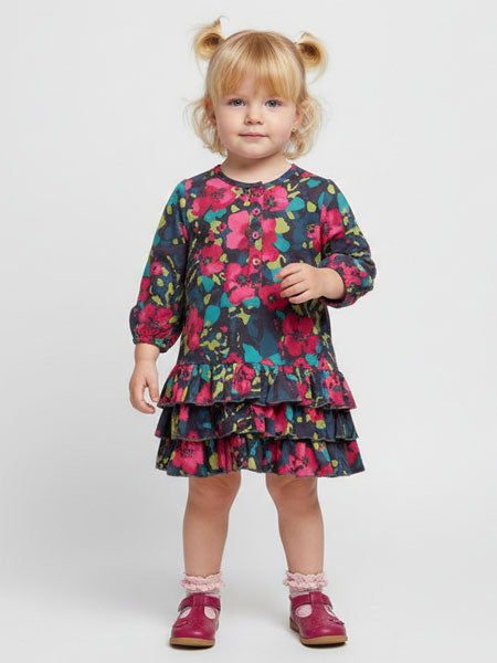 3 Pommes Floral Print Dress Baby & Toddler Girls