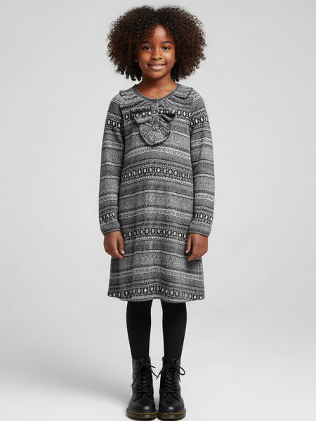 Adore La Vie Fair Isle Knit Girls Dress Size 8