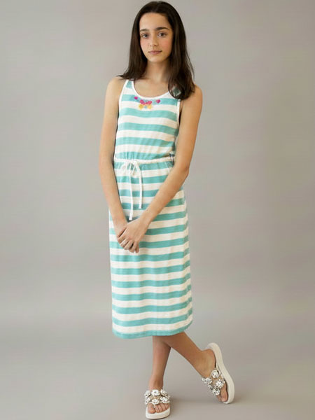 BLUSH by Us Angels Embellished Neckline Tank Dress Sizes 7-14