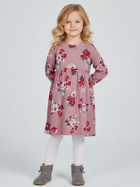 Creamie Roses Dress Deauville Mauve Little Girls