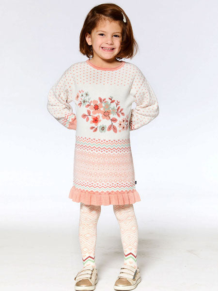 Shabby Chic Girls 3-6 Mo Pale Pink Sweater Knit Dress and Faux Mary Jane  Tights | eBay