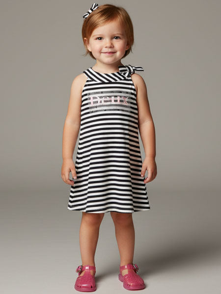 Deux Par Deux Stripe Jersey Dress Size 2