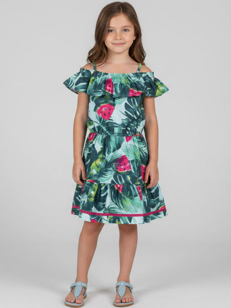 Deux Par Deux Watermelon Print Sundress Girls 4, 5, 6