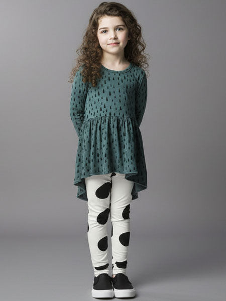 Joah Love Sofia Rain Teal Print Hi Lo Tunic Size 4