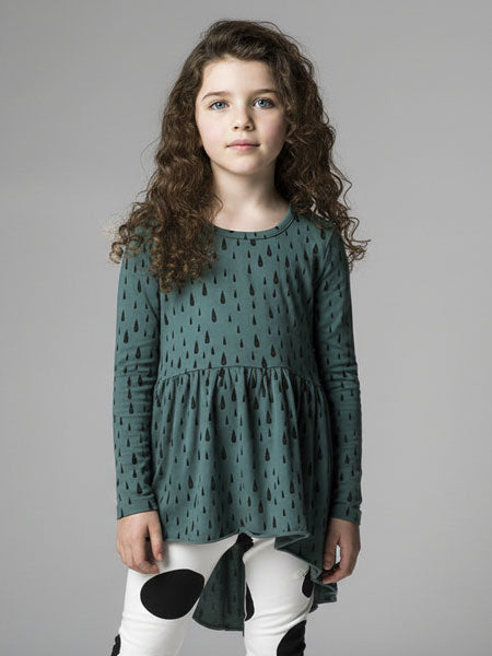 Joah Love Sofia Rain Teal Print Hi Lo Tunic Size 4