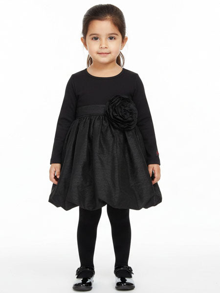 Kidcuteture Black Silk Party Dress Girls 2-6