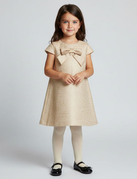 LulI & Me Gold Boucle Party Dress 2T-6