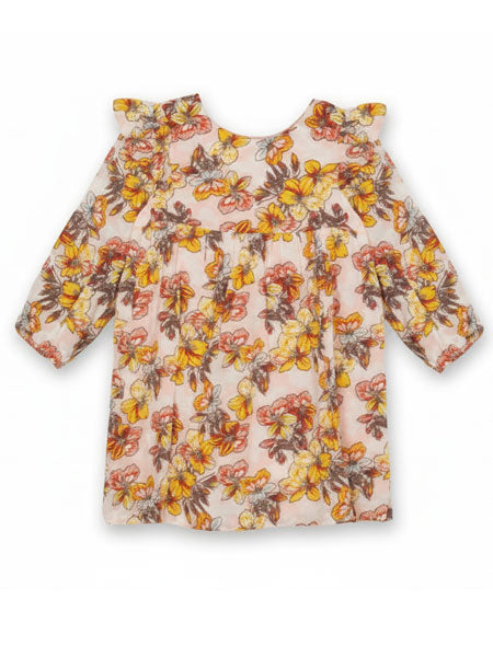 Floral patterned dress on a white background