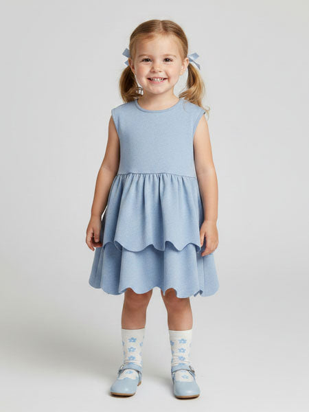 Mabel + Honey Scallop Knit Dress Sizes 2T-10