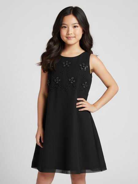 Maria Casero Girls Black Party Dress Sizes 7, 8