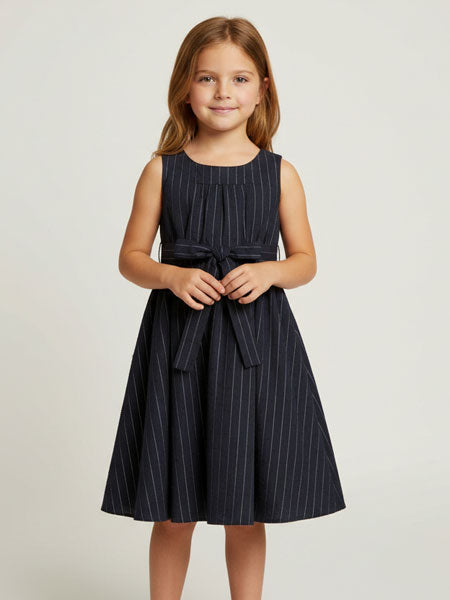 llbd City Girl Black Stripe Dress Sizes 2T-7