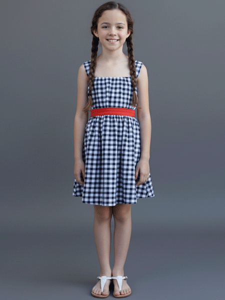 llbd Hamptons Check Sundress Sizes 2T-7