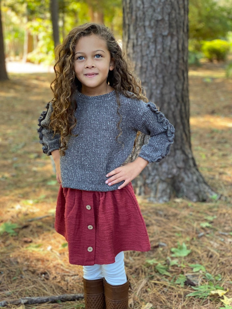 Vignette Jaycee Skirt in Rust Girls 4-14