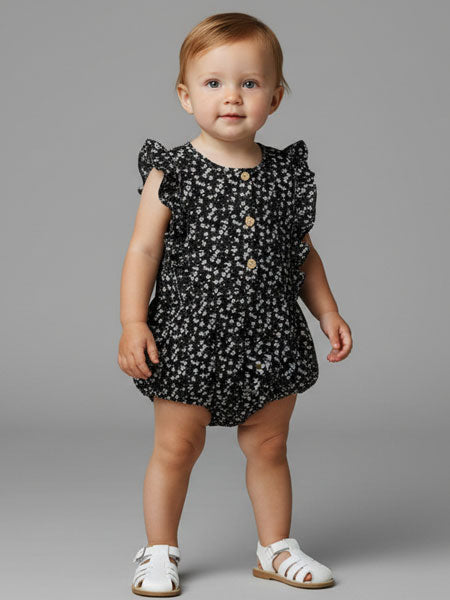 Vignette Megan Bubble in Black Ditsy Floral