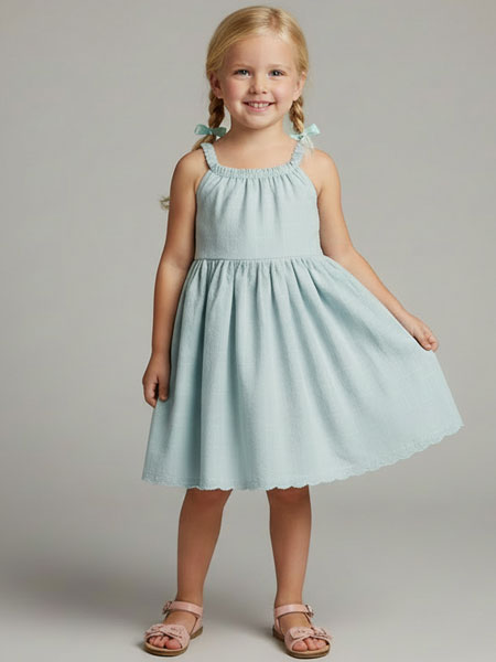 Vignette Stella Dress in Blue Girls 4-8