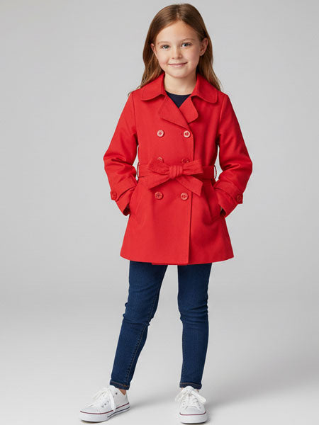 Dani by Sarah Louise Red Trench Coat Toddler & Little Girls Sizes 2-6