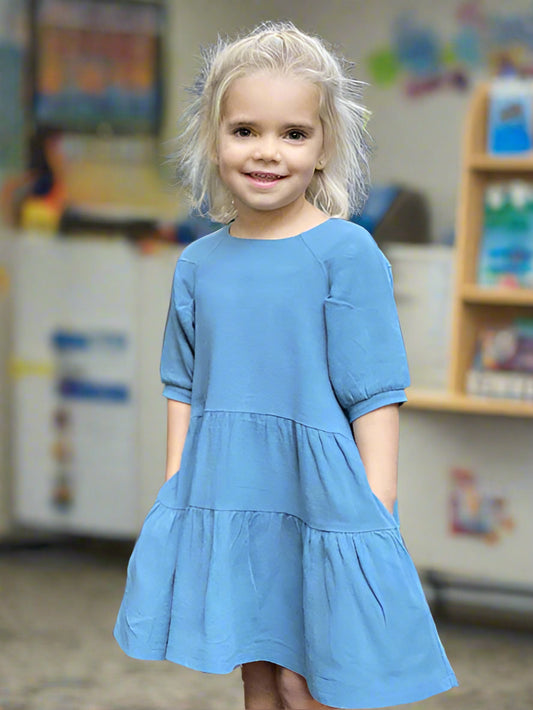 Vignette Alice Dress in Teal Girls 4-10