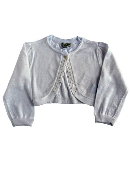 Eliane et Lena Matou Little Girls White Sweater Size 4