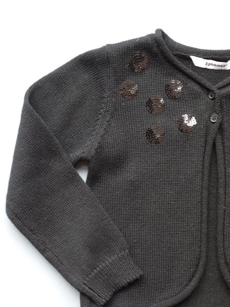 3 Pommes  Girls Black Sweater Sizes 4, 5, 6