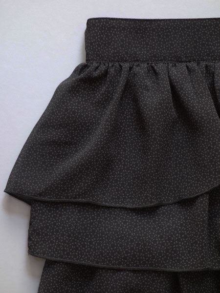 3 Pommes Girls Black Tiered Skirt Sizes 4, 5