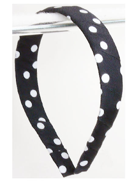 Bows Arts White Dots On Black Headband