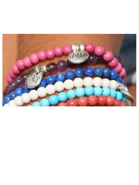 Baka Designs Inspiration Collection Natural Stone Girls Bracelets (Sold Individually)