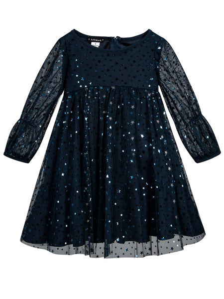 Biscotti Navy Blue Starry Night Dress Size 3T