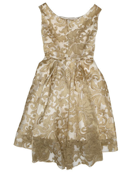 Biscotti Royal Treatment Gold Hi Low Dress Size 7