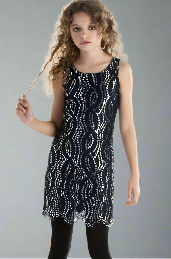 Biscotti Shooting Stars Navy Sequin Party Dress Girls Size 8 llbd shop Biscotti Shooting Stars Navy Sequin Party Dress Girls Size 8 llbd shop