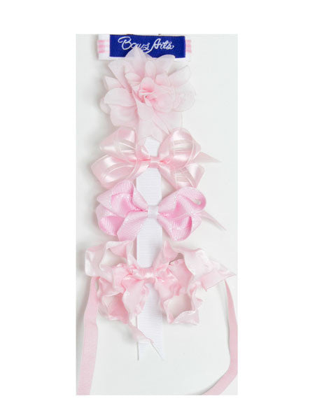 Bows Arts Baby & Toddler Girls Pink Bows on Clippies & Headband Set