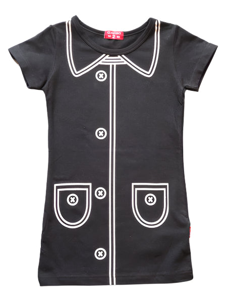 Claesen's Toddler Girls Black Graphic Print Jersey Dress Size 2
