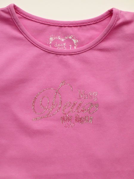 Deux Par Deux Girls Pink Tee Sizes 8-12