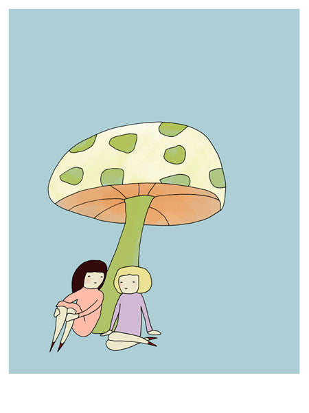 "Perfect Day Mushroom"  Print, 8 1/2" x 11"