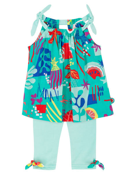 Deux Par Deux Cold Press Fashion Printed Tunic & Legging Set 12M-6Y