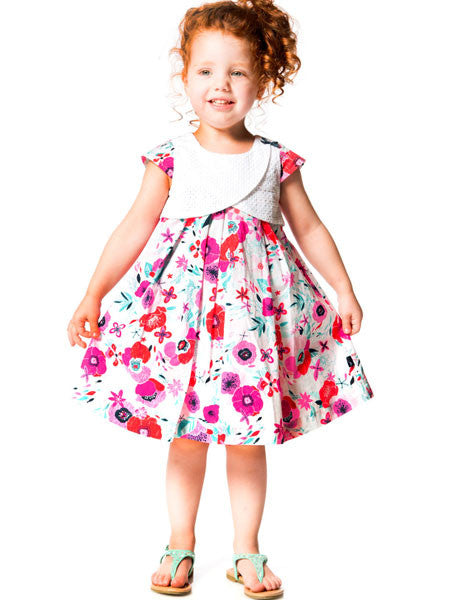 Deux Par Deux High Style at Low Tide Floral Dress 12M-4