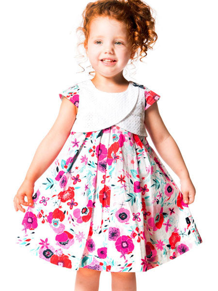 Deux Par Deux High Style at Low Tide Floral Dress 12M-4