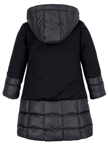 Deux Par Deux Puffy Long Coat Black Sizes 7, 8