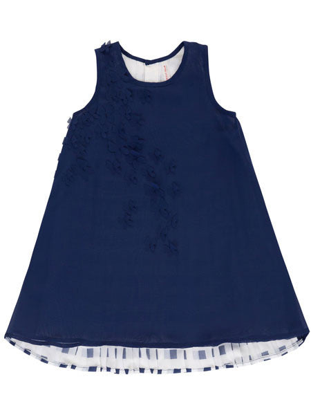 Deux Par Deux Tapis Rouge Collection Navy Pleated Dress Sizes 4, 5