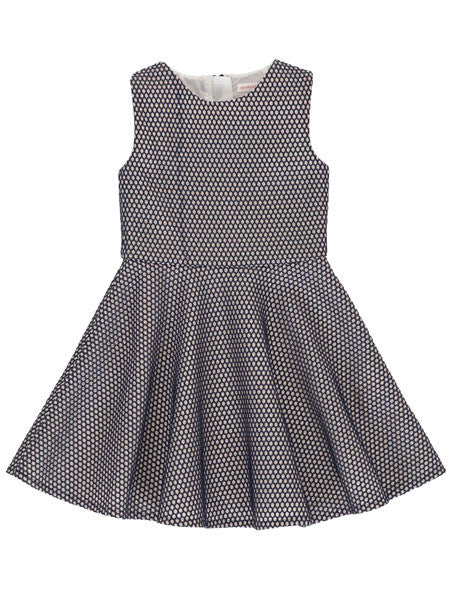 Deux Par Deux Navy Blue Fit and Flare Dress Sizes 7, 8