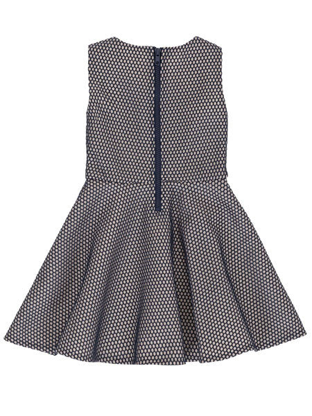 Deux Par Deux Navy Blue Fit and Flare Dress Sizes 7, 8