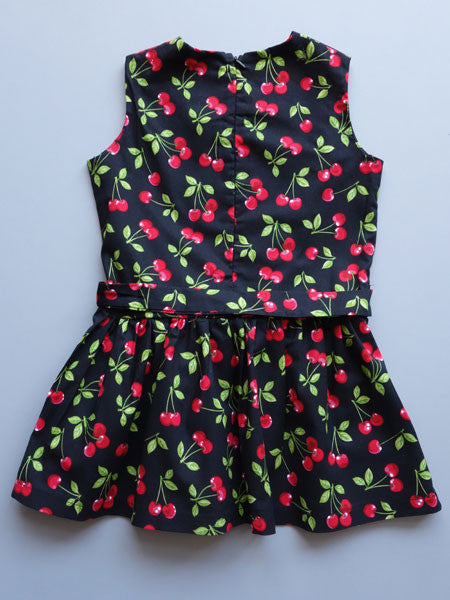 Fiveloaves Twofish Cherry Print Little Girls Dress Sizes 4, 5