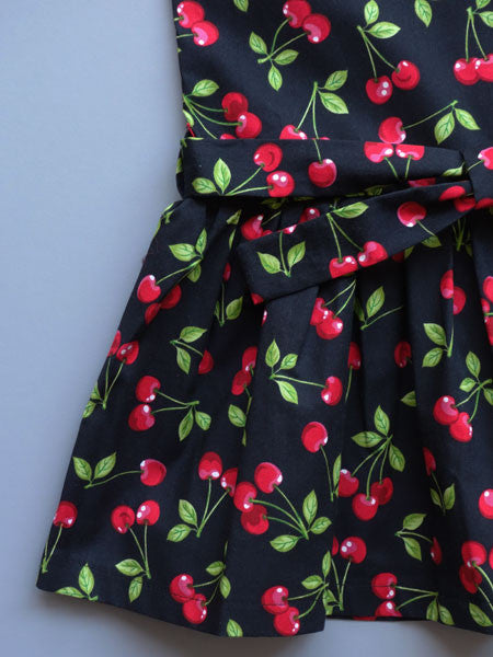 Fiveloaves Twofish Cherry Print Little Girls Dress Sizes 4, 5