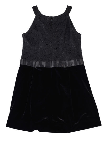 Florence Eiseman Black Velvet & Lace Studio 342 Party Dress Size 7