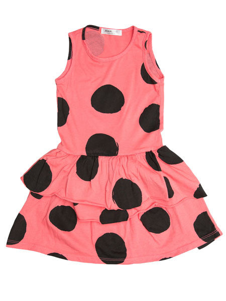 Joah Love Bermuda Pink Olive Dot Dress Size 3
