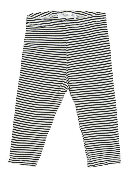 Girls black and white stripe crop leggings.