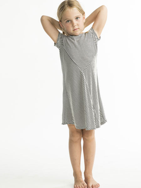 Joah Love Black & White Shanell Striped Dress Sizes 4-12